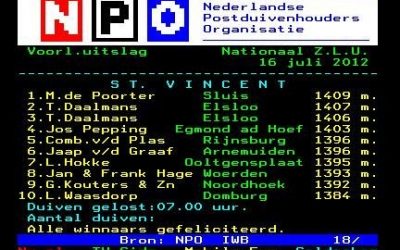 Nationale ZLU-vlucht St. Vincent 2012