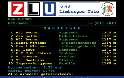 Nationale ZLU-vlucht Marseille 2019